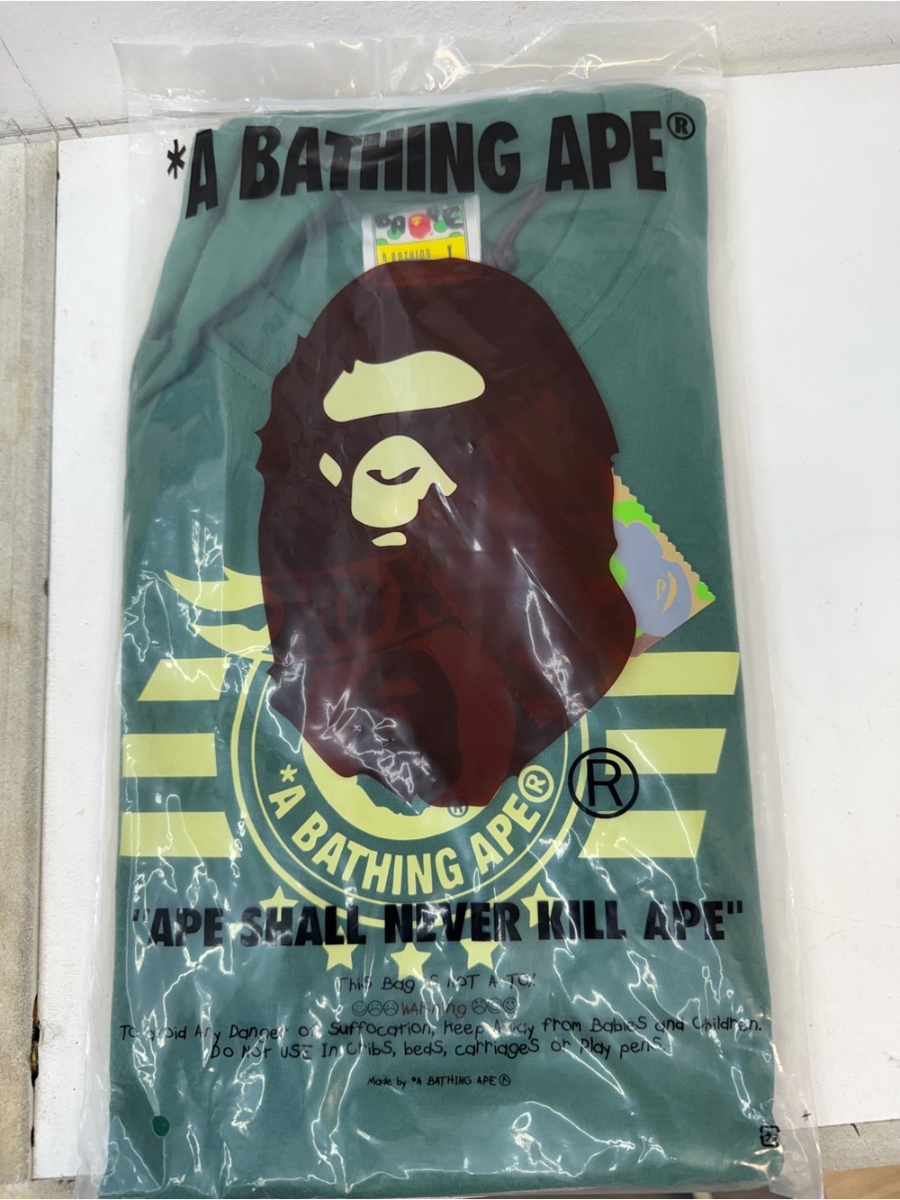 Bape x Hot Wheels Green Hot Wheels big logo collage Short Sleeve Tee - Picture 10 of 13